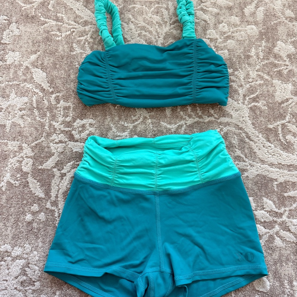 Teal Dance Set from Xo Dance Co size 8/10
